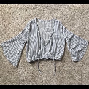American threads surplice blouse